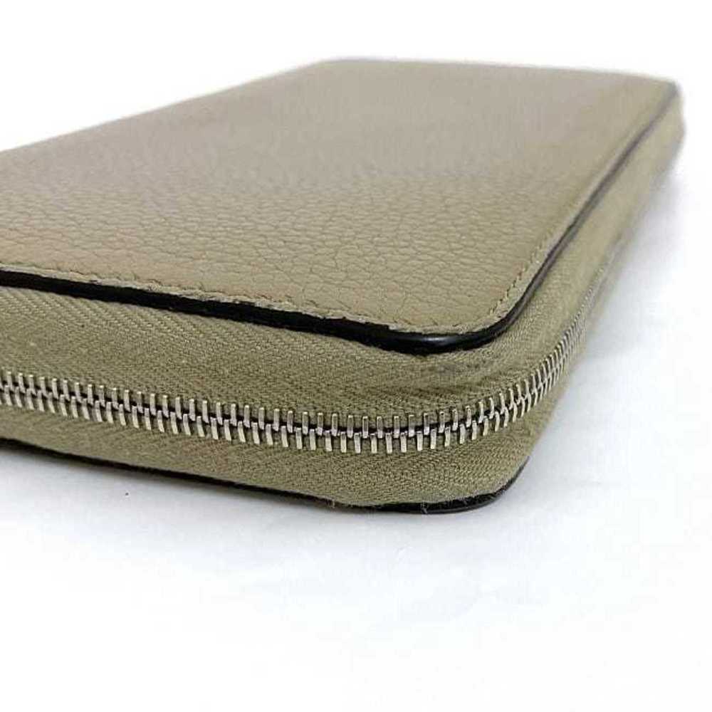 CELINE Round Long Wallet Beige Red Silver Leather Zip Ladies - Picture 4 of 10
